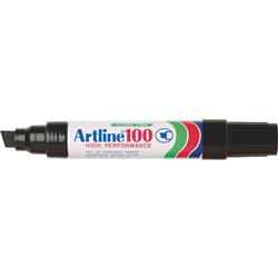Artline 100 Black Permanent Chisel Marker